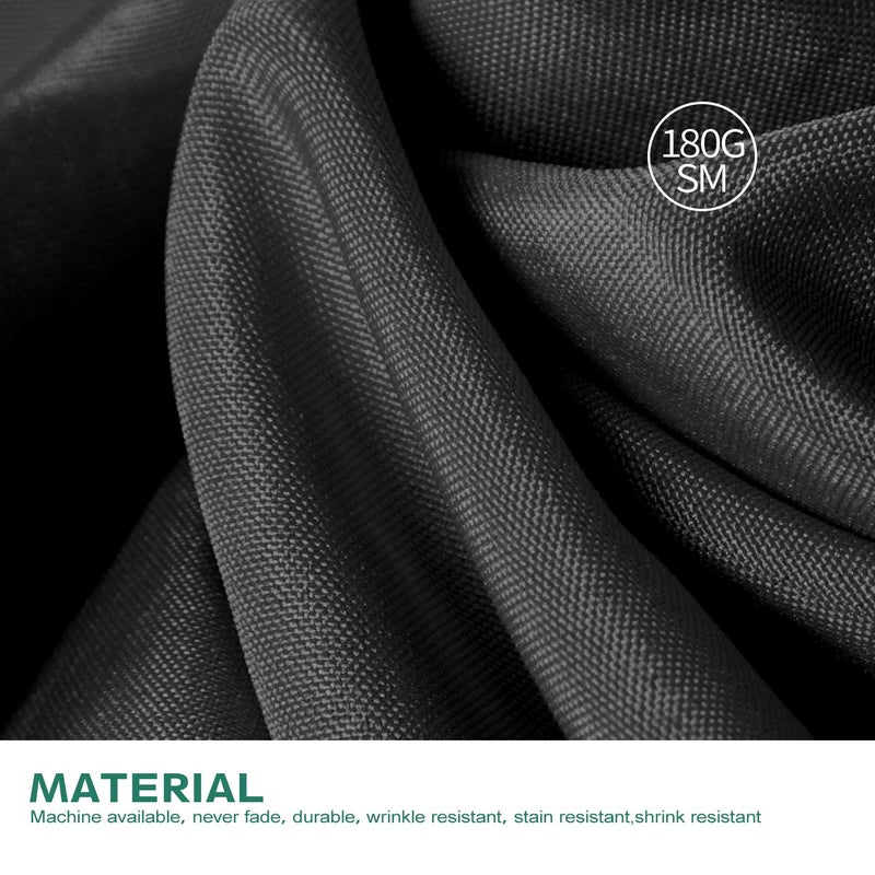 Surmente 2 Pack Black Table Skirt, 14ft Polyester Tablecloth for Weddings, Banquets, or Restaurants - Image 3